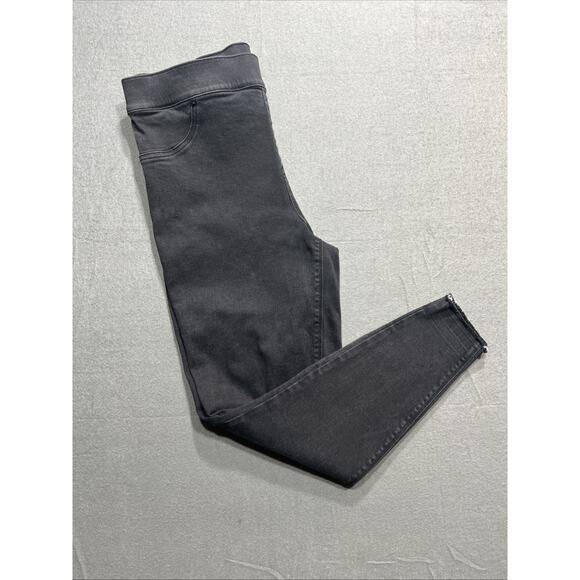 Vintage Spanx Distressed Ankle Skinny Jeans Jeggings High Waisted Black Size 32 - Picture 6 of 12